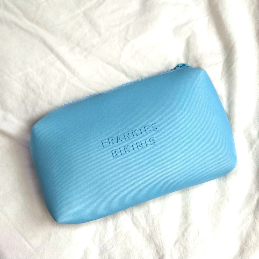 Frankie's Bikinis Light Blue Cosmetic Bag